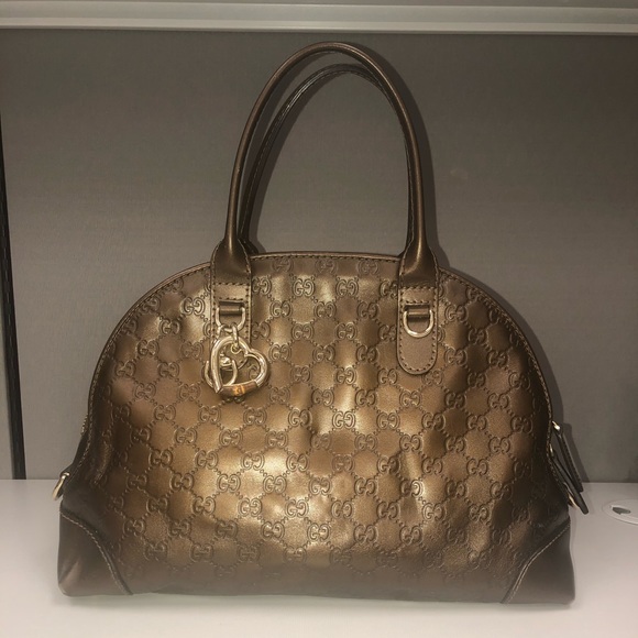 Beautiful Bronze Guccissima Satchel - Picture 1 of 8